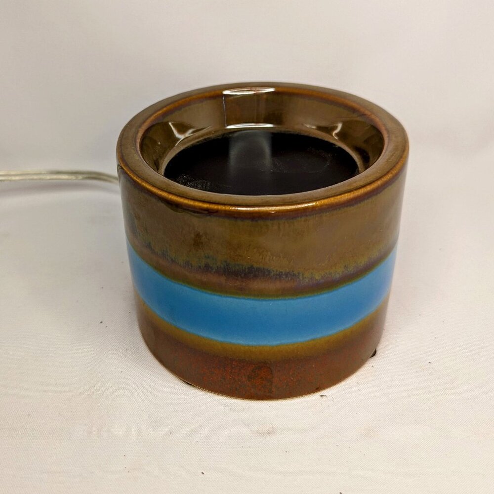Gold Canyon Ceramic Landscape Flameless Wax Warmer w/ Timer (New in Box)